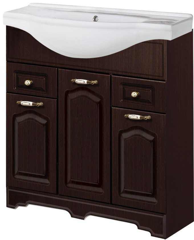 Тумба с раковиной KABINKA.KZ 13534, 105x80x45 см, коричневый - ForteMarket Тумба с раковиной KABINKA.KZ 13534, 105x80x45 см, коричневый купить,NaN