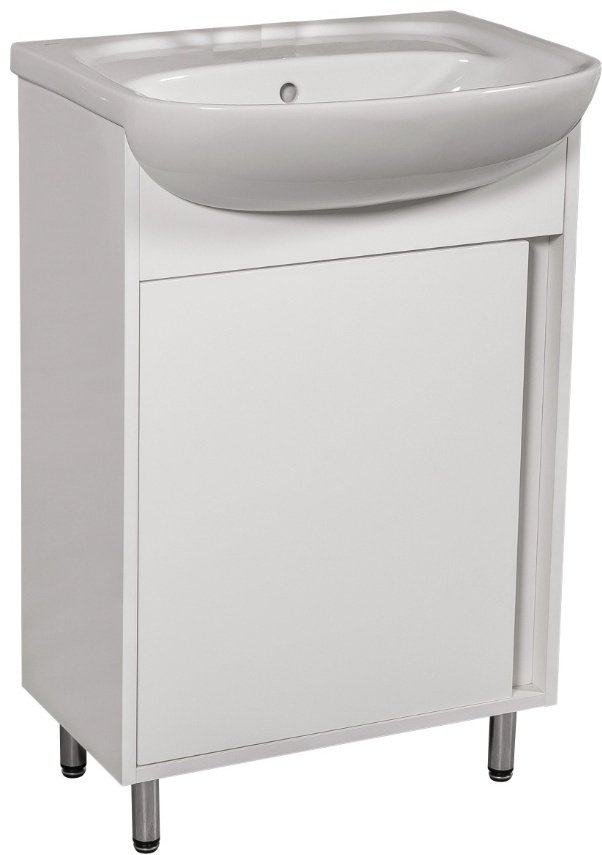 Тумба с раковиной AQUARODOS TERRA 55, 55x85x45 см, белый