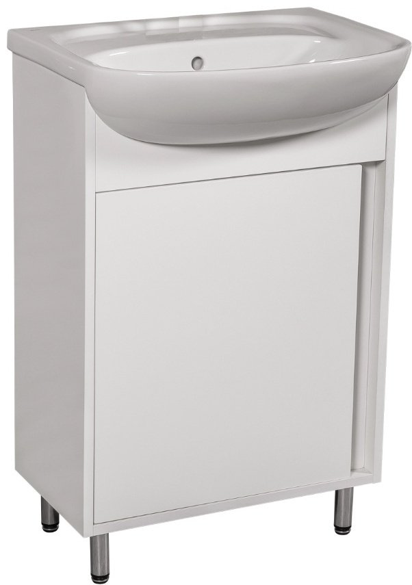 Тумба с раковиной AQUARODOS TERRA 55, 55x85x45 см, белый купить,NaN