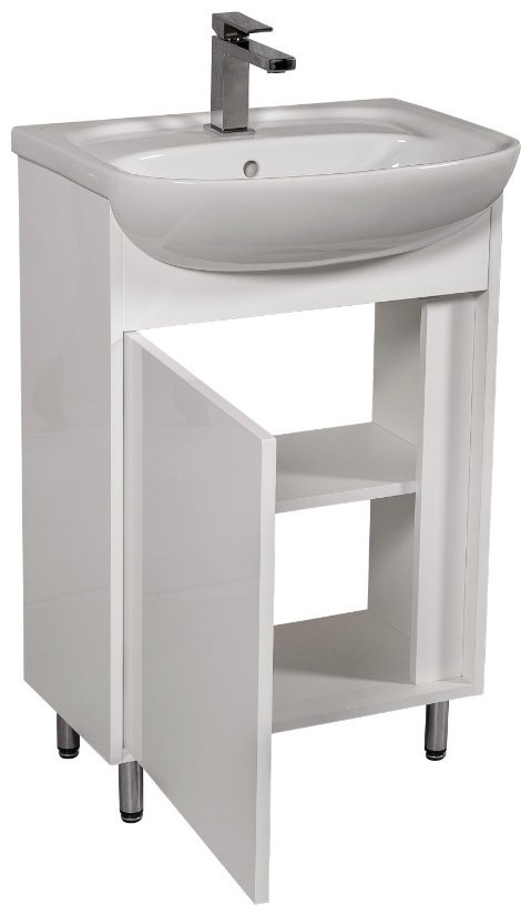 Тумба с раковиной AQUARODOS TERRA 55, 55x85x45 см, белый
