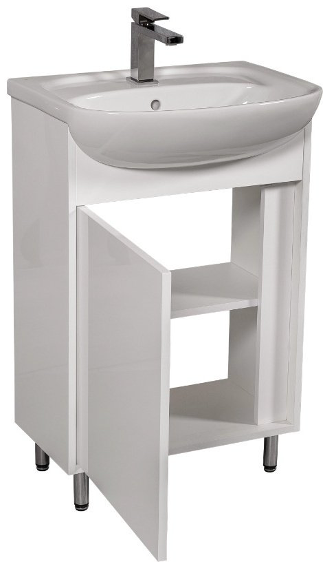 Тумба с раковиной AQUARODOS TERRA 55, 55x85x45 см, белый купить,NaN