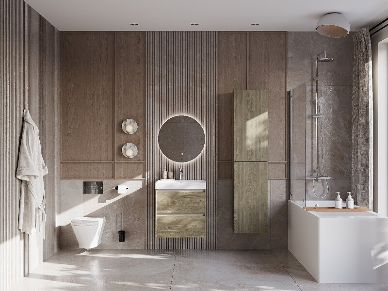 Тумба с раковиной Roca A857613511, 60x64.5x46 см, коричневый купить,NaN