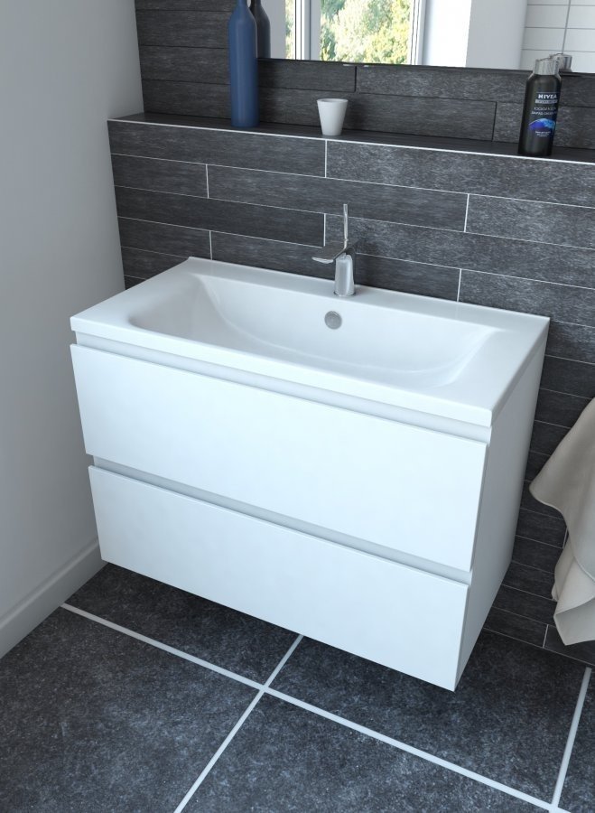 Тумба с раковиной KABINKA.KZ Bali, 80.2x60.7x44.6 см, белый