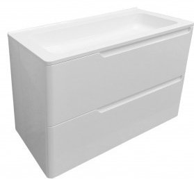 Тумба с раковиной Kabinka.kz Kare Luxe 80x60.7x44.6см белый купить,NaN