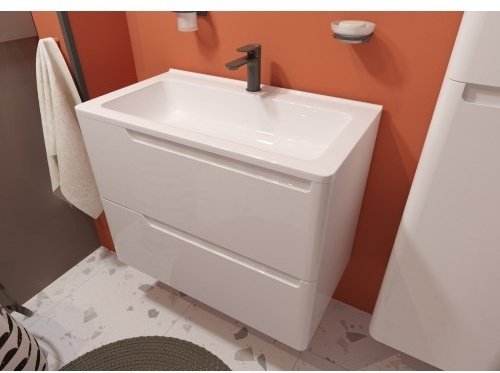 Тумба с раковиной Kabinka.kz Kare Luxe 80x60.7x44.6см белый купить,NaN