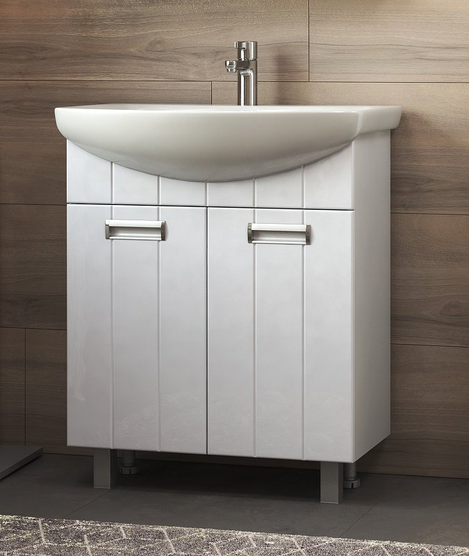 Тумба с раковиной Kabinka.kz tn.DIA.BAL.60.2D 56x80x31.6см белый купить,NaN