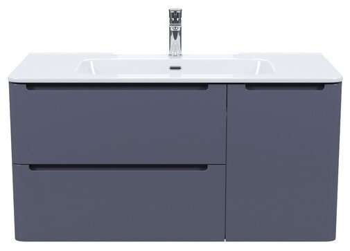 Тумба с раковиной Iddis EDI10D0i95K 100x50x46.2см темно-серый купить,NaN