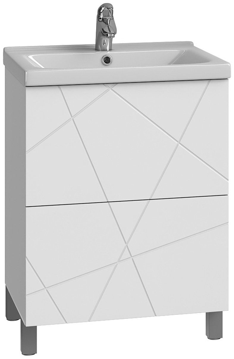 Тумба с раковиной Kabinka.kz Geometry 500 50x83x40см белый купить,NaN