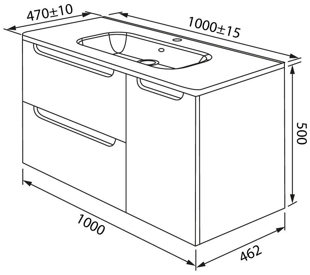 Тумба с раковиной Iddis EDI10D0i95K 100x50x46.2см темно-серый купить,NaN