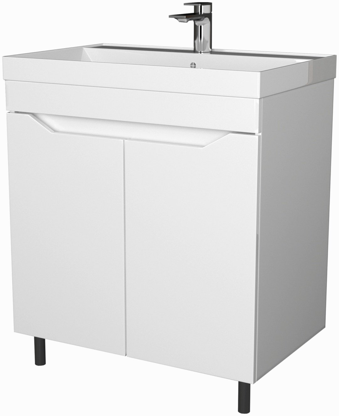 Тумба с раковиной Kabinka.kz Слим 70 70x80x45см белый купить,NaN