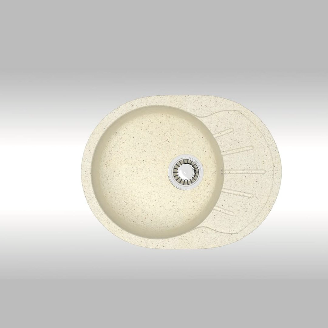 Кухонная мойка Marrbaxx T010Q002 накладная 57.5х44х21.5 см, искусственный камень, тон бежевый купить,41044