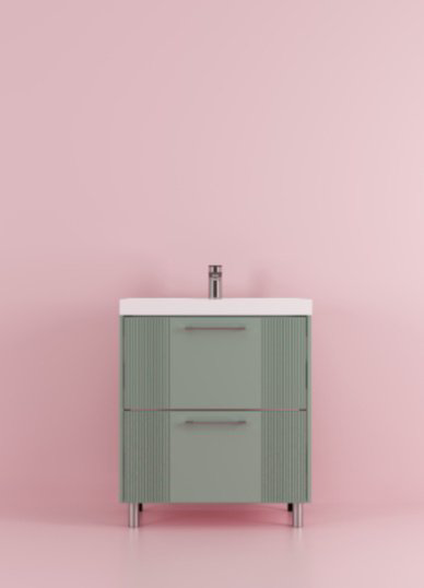 Тумба с раковиной Kabinka.kz Альба 60x80x45см зеленый купить,NaN