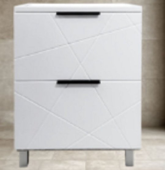 Тумба с раковиной KABINKA.KZ Геометрия, 50x75x30 см, белый