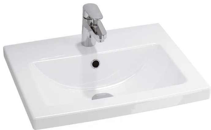 Тумба с раковиной KABINKA.KZ Геометрия, 50x75x30 см, белый