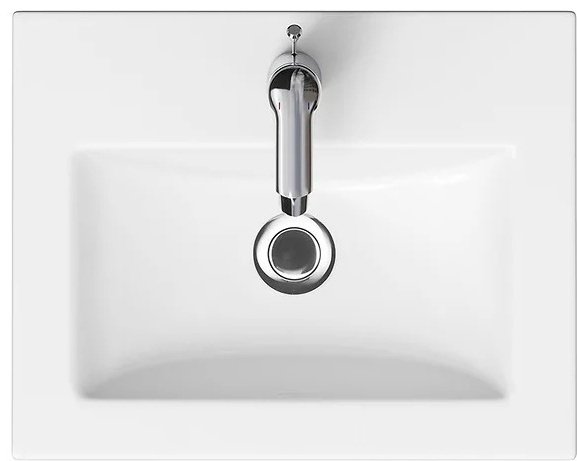 Тумба с раковиной KABINKA.KZ Геометрия, 50x75x30 см, белый