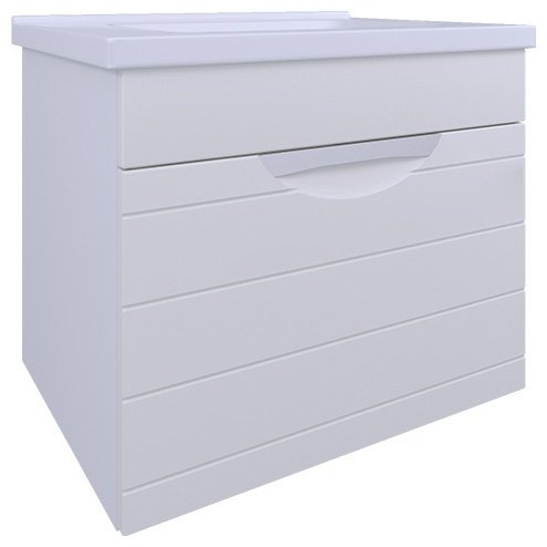 Тумба с раковиной навесная, AVK, 1 Ящик, Вероника, 70x47x45 см, белый