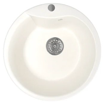 Кухонная мойка Mixline ML-GM-12 врезная 48х48х21 см, искусственный мрамор, тон молочный купить,NaN