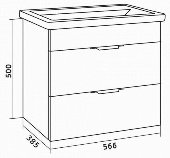 Тумба с раковиной Grossman Форта 60 56.6x50x38.5см темно-коричневый купить,NaN
