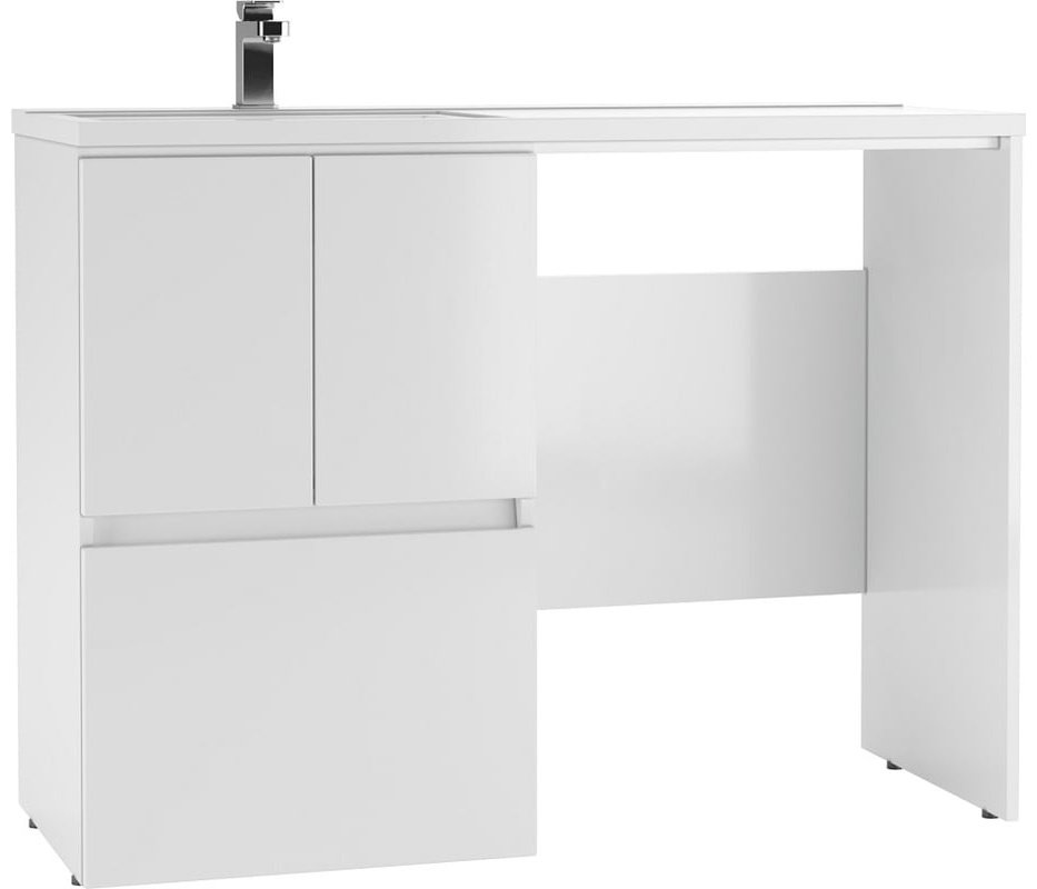 Тумба с раковиной KABINKA.KZ DA1627T, 120x87.9x48 см, белый