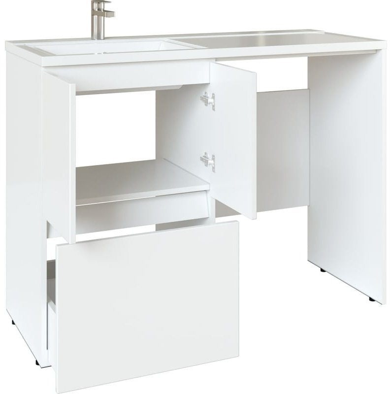Тумба с раковиной KABINKA.KZ DA1627T, 120x87.9x48 см, белый