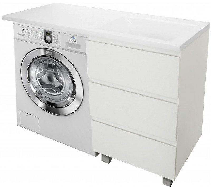 Тумба с раковиной Kabinka.kz ФР-00002912 140.2x88.5x48.2см белый купить,NaN
