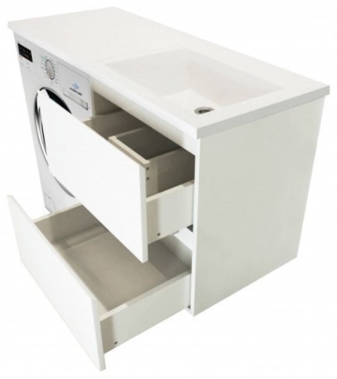 Тумба с раковиной KABINKA.KZ ФР-00002021, 100x60.7x48.2 см, белый