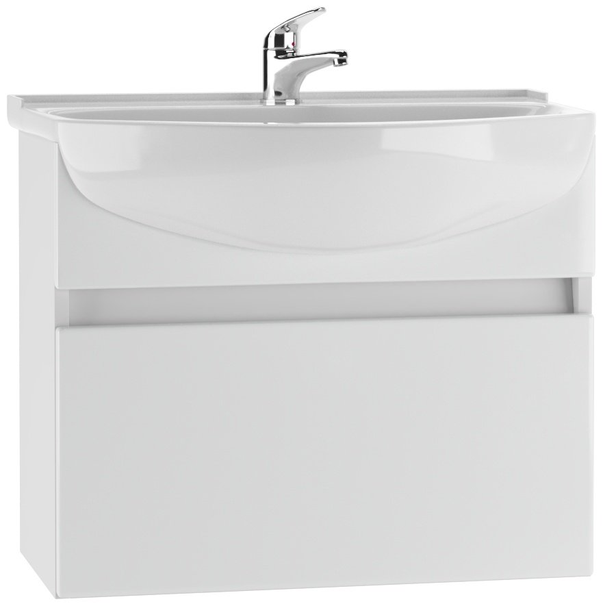 Тумба с раковиной KABINKA.KZ &#34;Амур 60&#34; Классик с одним ящиком В1 , 59.2x50x30.3 см, белый