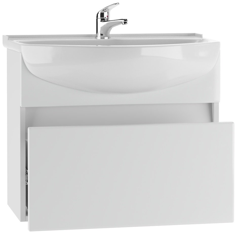 Тумба с раковиной KABINKA.KZ &#34;Амур 60&#34; Классик с одним ящиком В1 , 59.2x50x30.3 см, белый