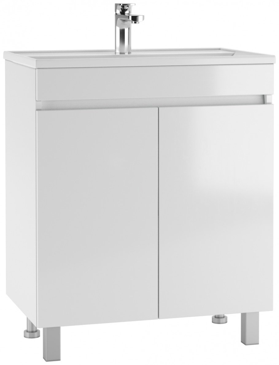 Тумба с раковиной KABINKA.KZ Адай, 67x82x44.4 см, белый