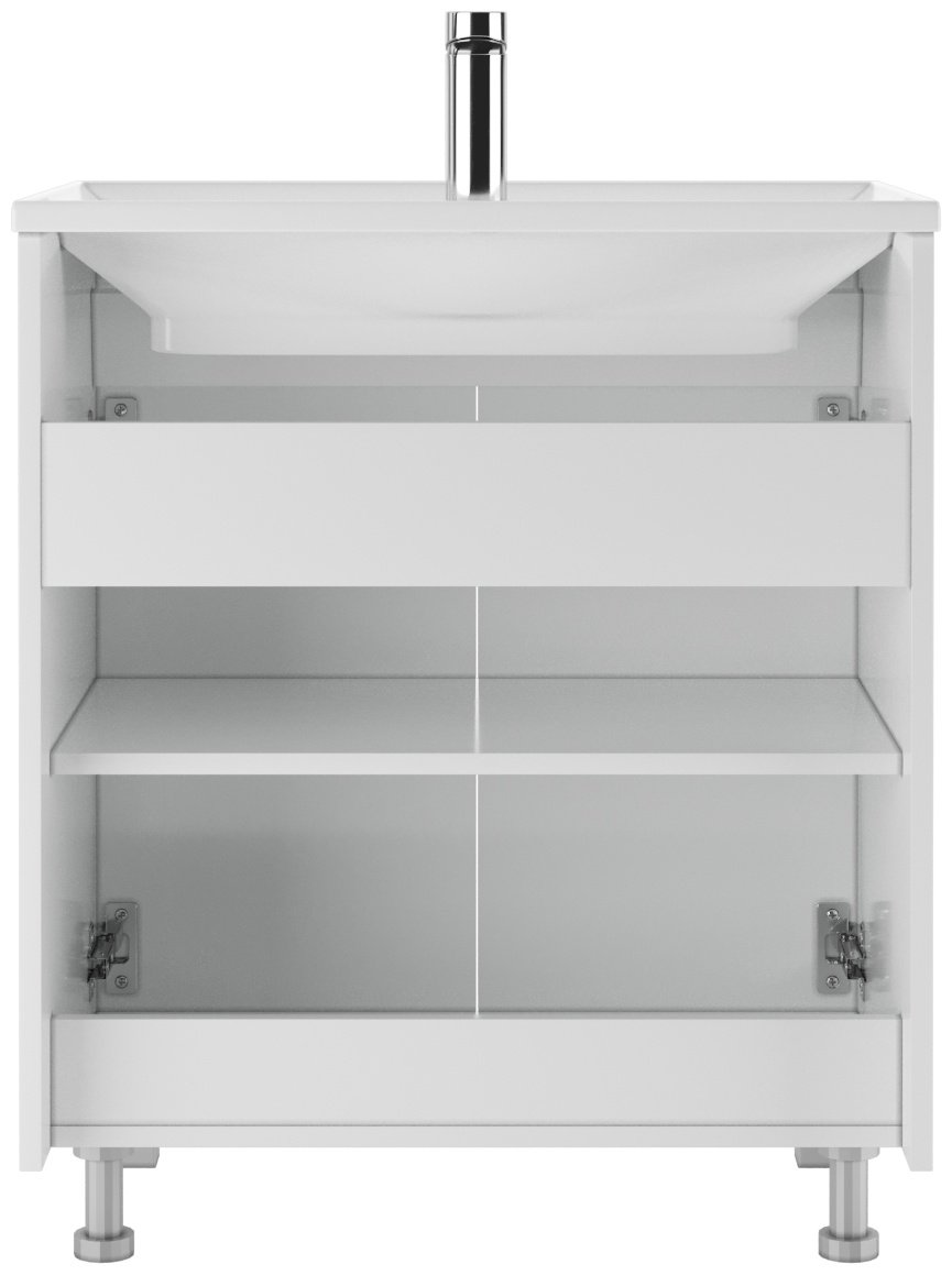Тумба с раковиной KABINKA.KZ Адай, 67x82x44.4 см, белый