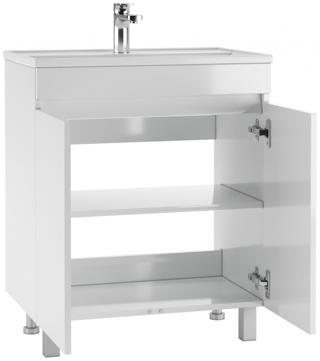 Тумба с раковиной KABINKA.KZ Адай, 67x82x44.4 см, белый