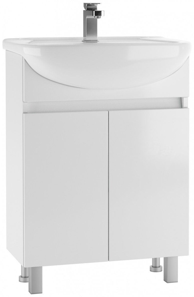 Тумба с раковиной KABINKA.KZ Адай, 59.2x82x30.1 см, белый