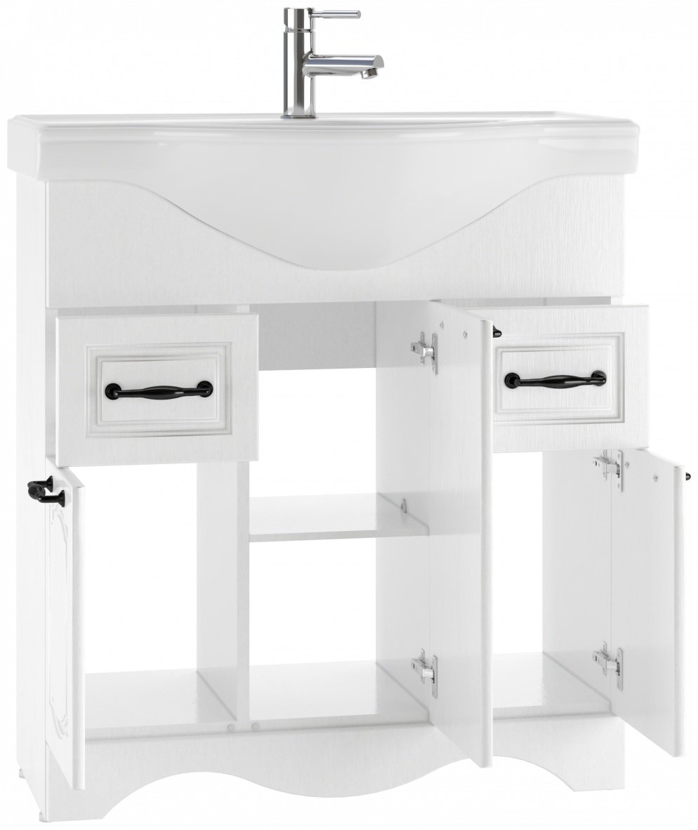 Тумба с раковиной KABINKA.KZ Байтерек DR6003T, 76.4x83x33.6 см, белый