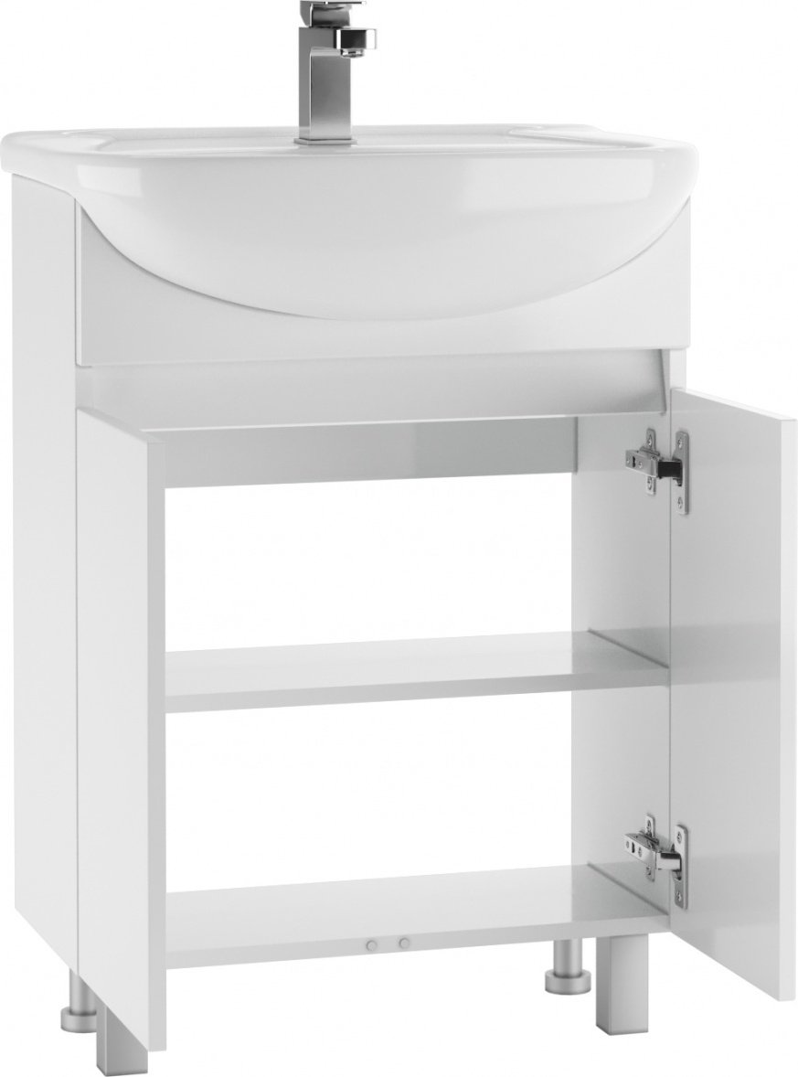 Тумба с раковиной KABINKA.KZ Адай, 59.2x82x30.1 см, белый