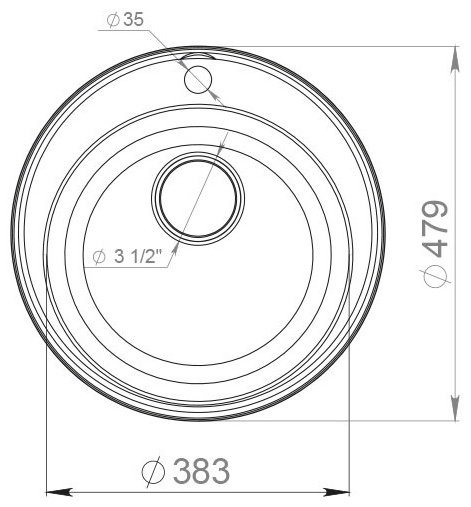 Кухонная мойка GranFest GF-Z-08 серый 48x18