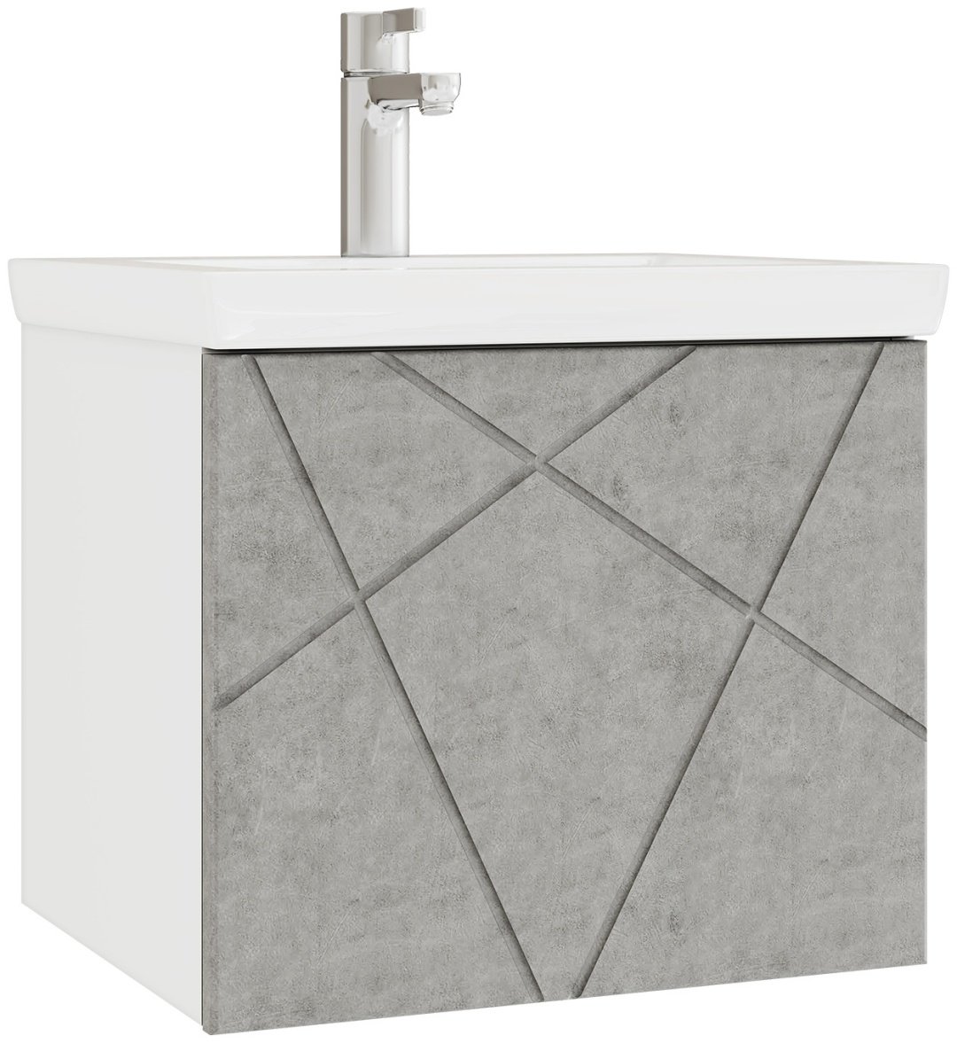Тумба с раковиной Kabinka.kz Geometry 500 46x39.5x39см серый купить,NaN