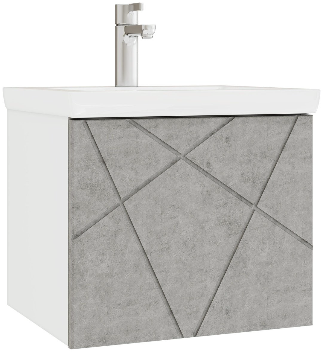 Тумба с раковиной Kabinka.kz Geometry 500 46x39.5x39см серый купить,NaN