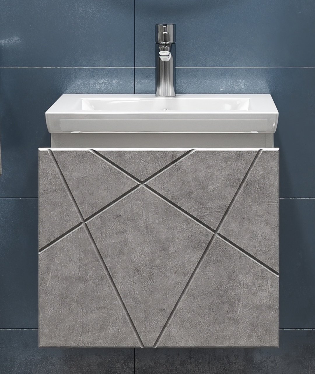 Тумба с раковиной Kabinka.kz Geometry 500 46x39.5x39см серый купить,NaN
