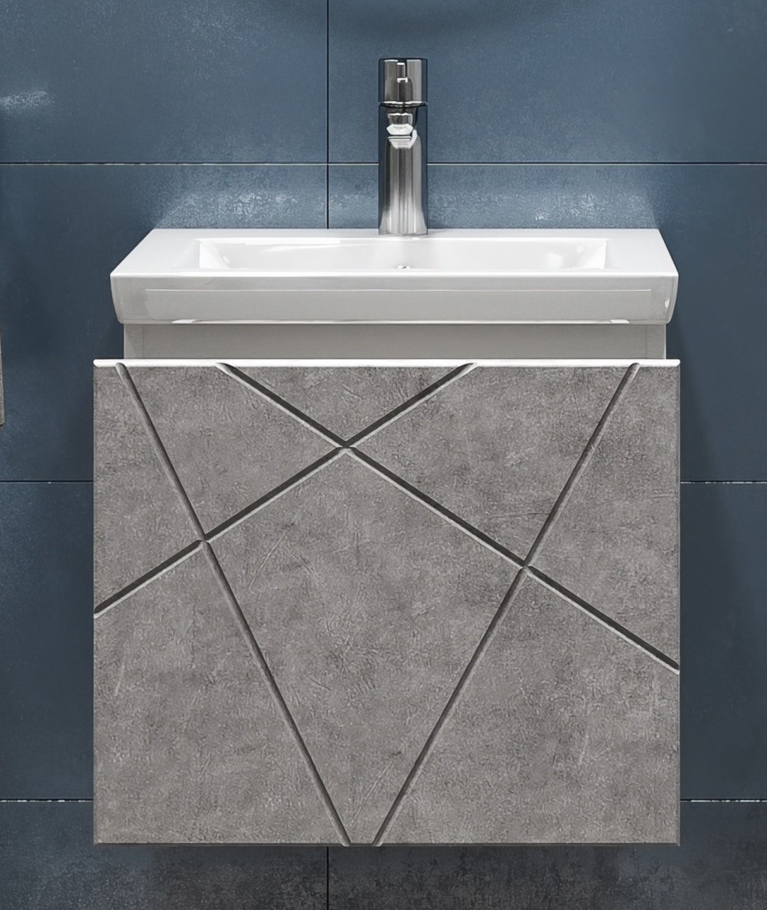 Тумба с раковиной Kabinka.kz Geometry 500 46x39.5x39см серый купить,NaN