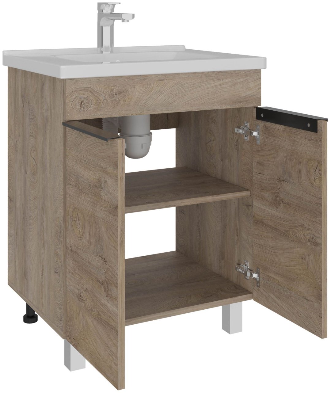 Тумба с раковиной AVK ТР 2Двери Кира, 70x70x45 см, светло-коричневый