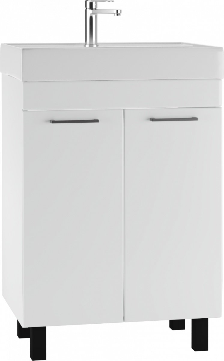 Тумба с раковиной KABINKA.KZ Адай, 57.5x79x43.5 см, белый