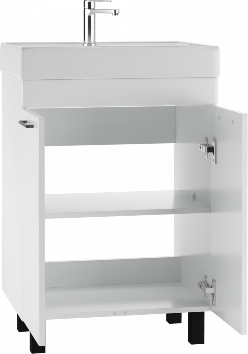 Тумба с раковиной KABINKA.KZ Адай, 57.5x79x43.5 см, белый