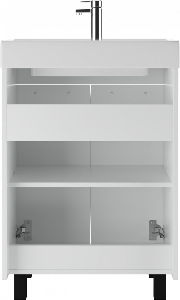 Тумба с раковиной KABINKA.KZ Адай, 57.5x79x43.5 см, белый