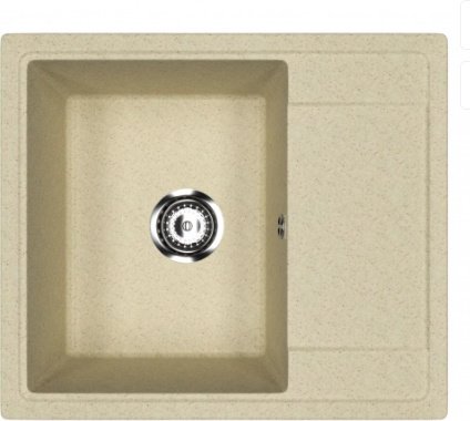 Кухонная мойка Practik PR-M 575-002 слоновая кость врезная 49.5х57.5х21.5 см, искусственный камень