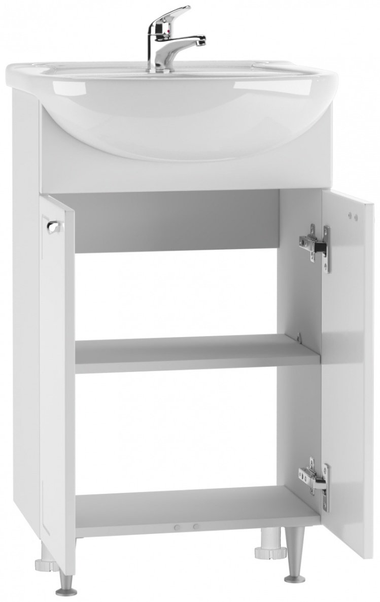 Тумба с раковиной KABINKA.KZ &#34;Уют 50 Классик&#34;, 48.6x82x30.4 см, белый