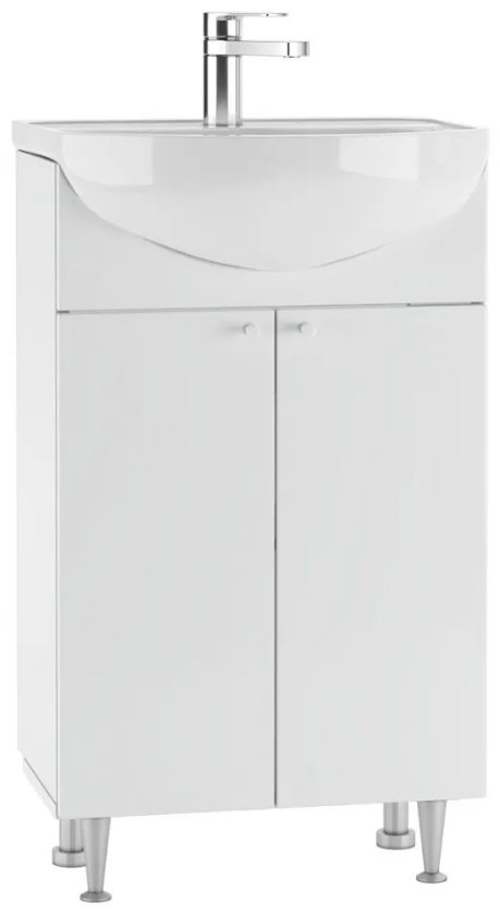 Тумба с раковиной KABINKA.KZ Промо 50 Элегия DP2601T, 48.8x82x30.1 см, белый