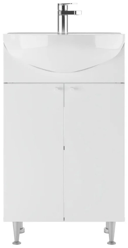 Тумба с раковиной KABINKA.KZ Промо 50 Элегия DP2601T, 48.8x82x30.1 см, белый