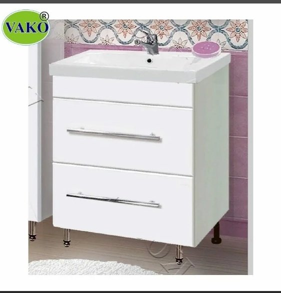 Тумба с раковиной Vako FEST 60, 60x60x50 см, белый