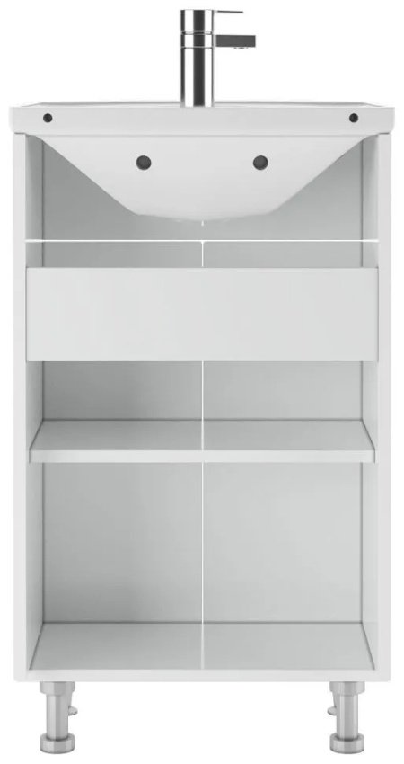 Тумба с раковиной KABINKA.KZ Промо 50 Элегия DP2601T, 48.8x82x30.1 см, белый