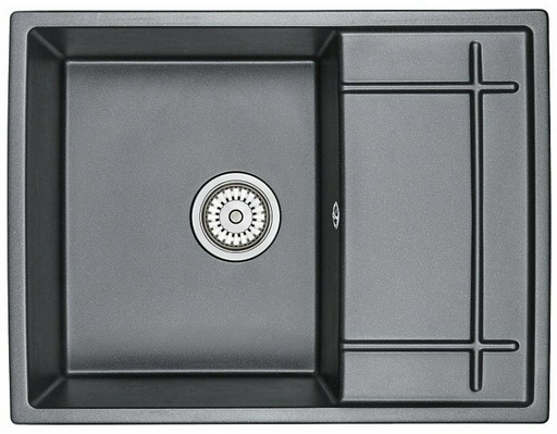Кухонная мойка GRANULA 6501 врезная 65.5х50х19 см, кварцевый песок